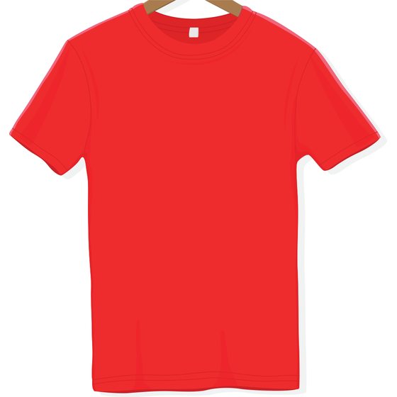 a red t-shirt