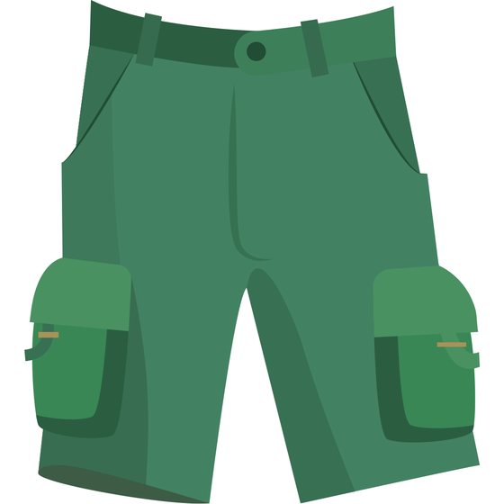 a pair of green shorts