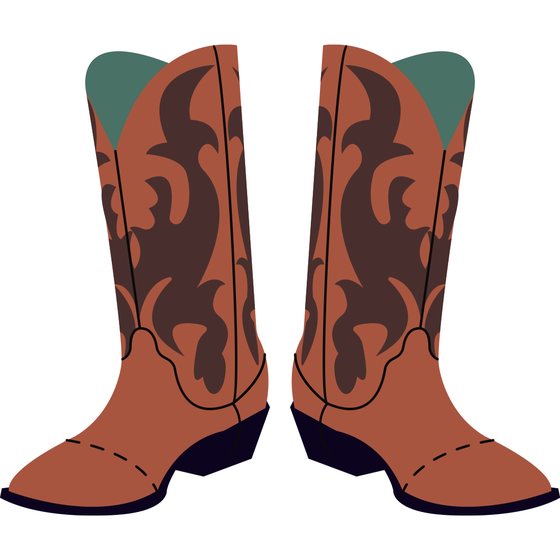 a pair of brown cowboy boots