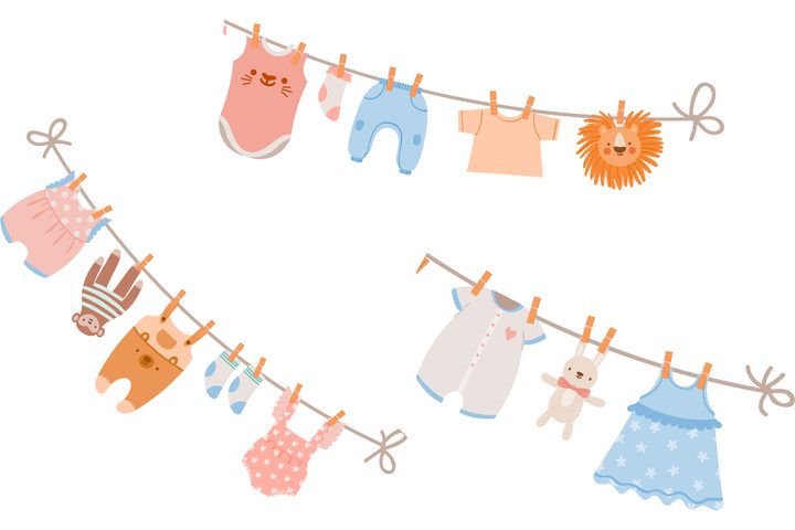 baby clothes on the line
