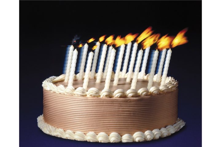 candles on a birthday cake